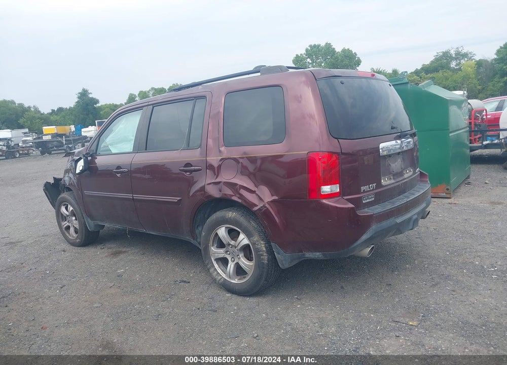2013 HONDA PILOT EX-L VIN: 5FNYF4H58DB015099