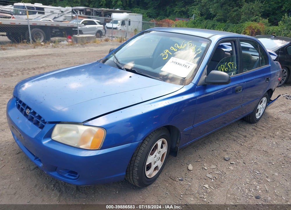 2002 HYUNDAI ACCENT GL VIN: KMHCG45C62U301401
