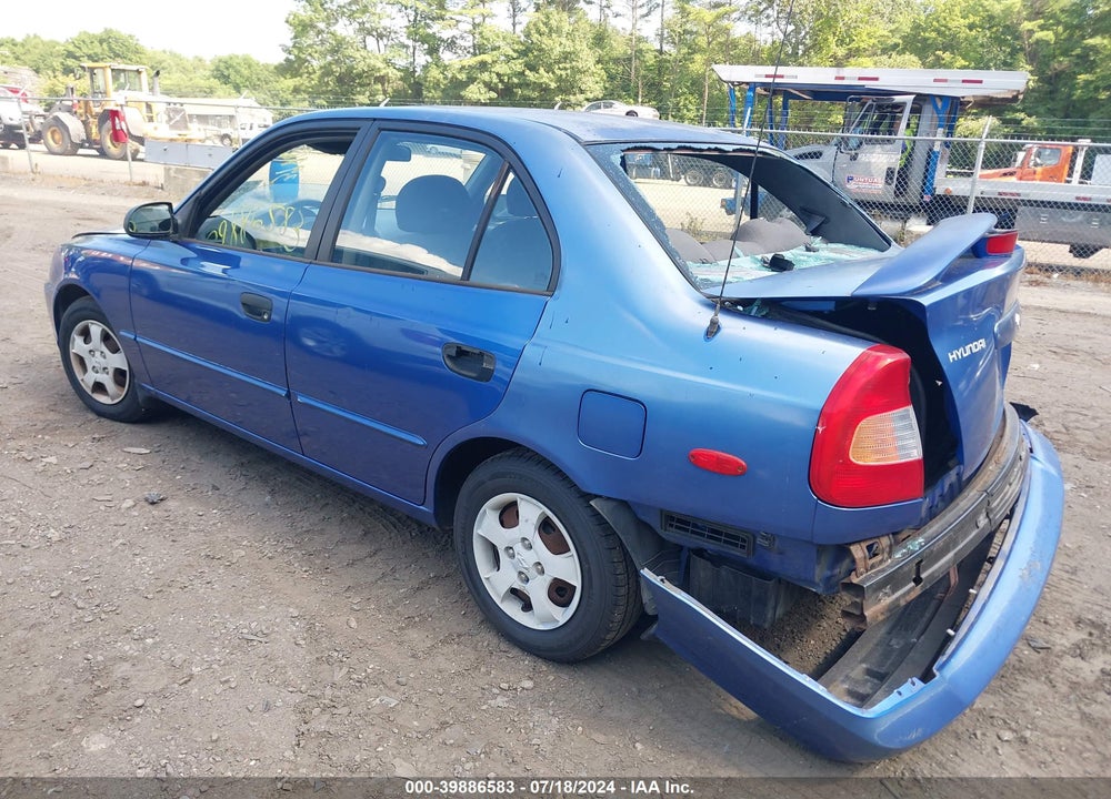 2002 HYUNDAI ACCENT GL VIN: KMHCG45C62U301401