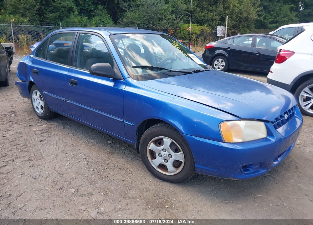 2002 HYUNDAI ACCENT GL VIN: KMHCG45C62U301401