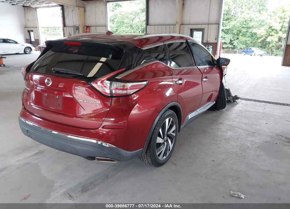 2015 NISSAN MURANO PLATINUM VIN: 5N1AZ2MG5FN231156