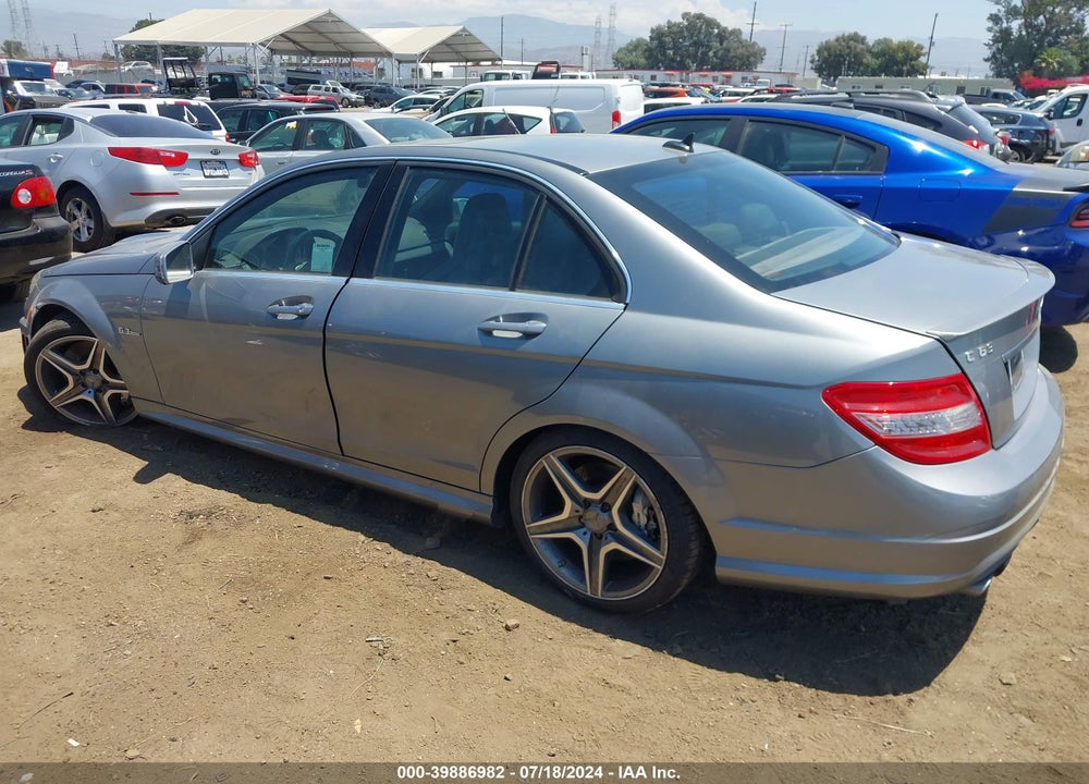 2011 MERCEDES-BENZ C 63 AMG VIN: WDDGF7HB6BF537778