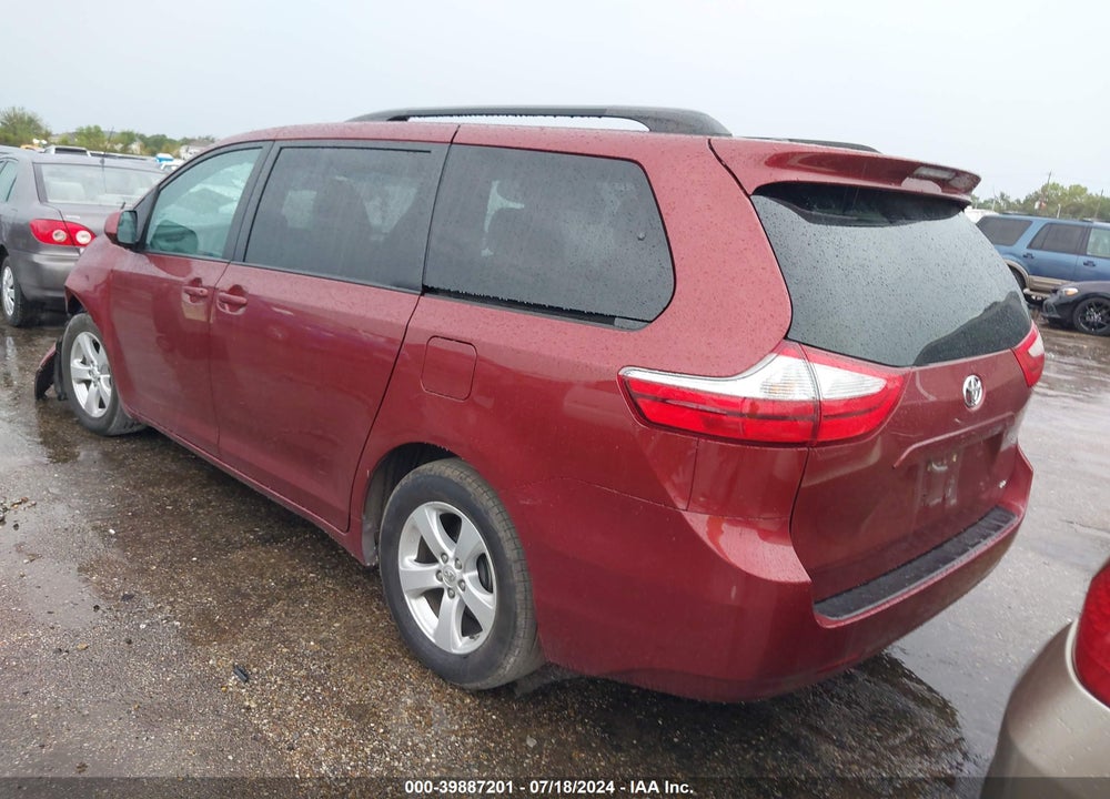 2016 TOYOTA SIENNA LE 8 PASSENGER VIN: 5TDKK3DC5GS752633