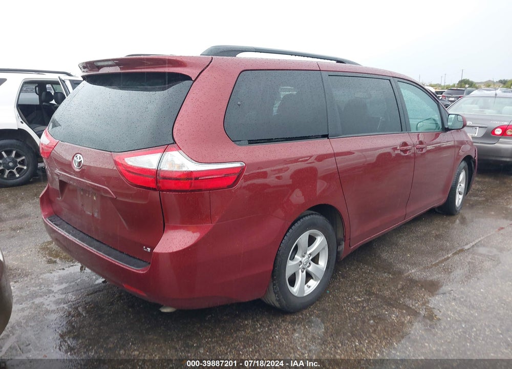2016 TOYOTA SIENNA LE 8 PASSENGER VIN: 5TDKK3DC5GS752633
