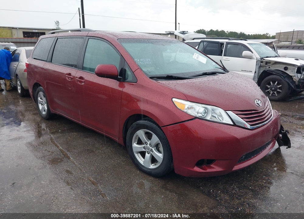 2016 TOYOTA SIENNA LE 8 PASSENGER VIN: 5TDKK3DC5GS752633
