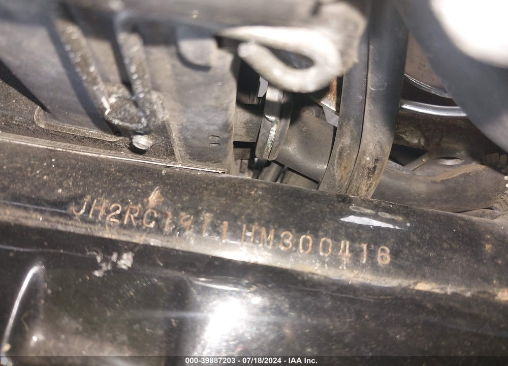 1987 HONDA VT700 VIN: JH2RC1911HM300416
