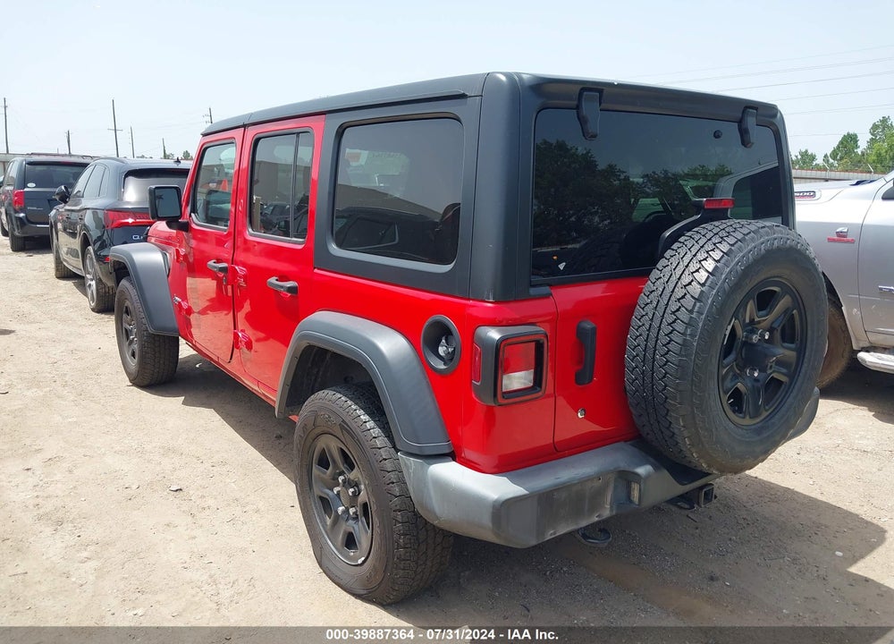 2018 JEEP WRANGLER UNLIMITED SPORT 4X4 VIN: 1C4HJXDN7JW298981