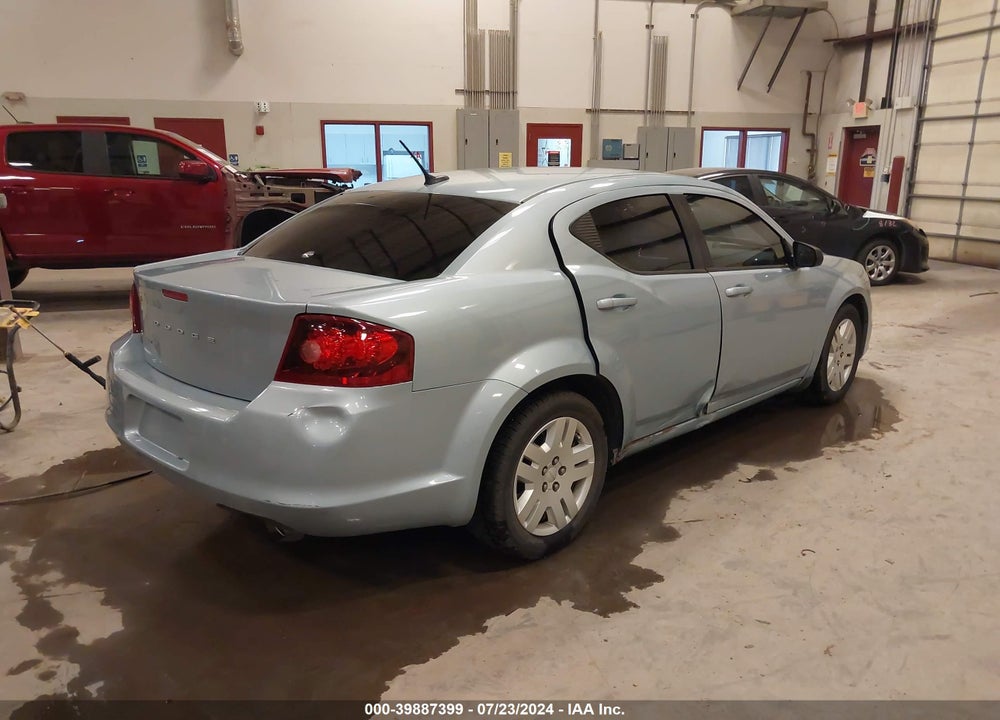 2013 DODGE AVENGER SE V6 VIN: 1C3CDZAG4DN747888