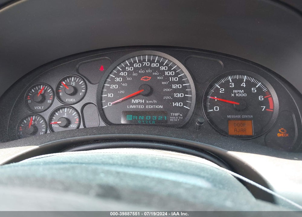 2003 CHEVROLET MONTE CARLO SS VIN: 2G1WX12KX39259303