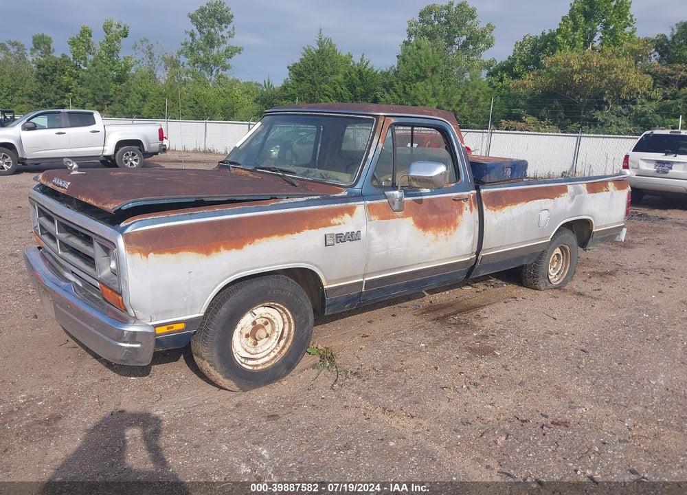 1989 DODGE D-SERIES D150 VIN: 1B7FE16Y6KS009484