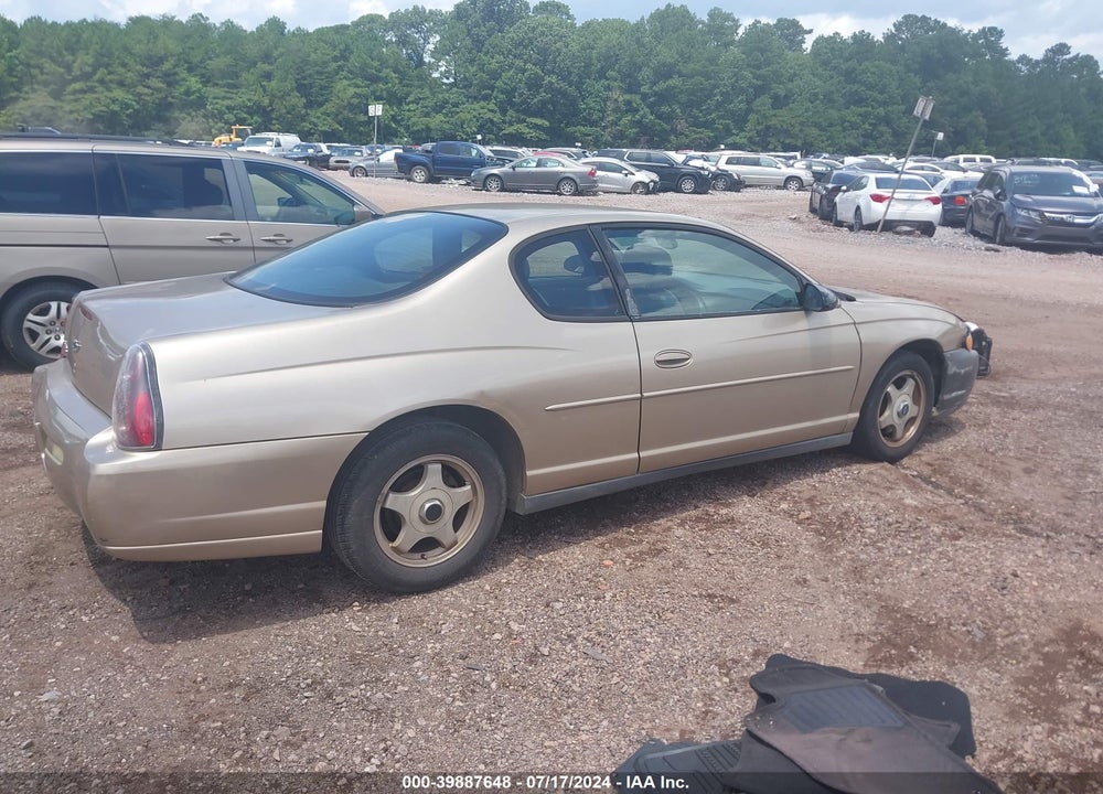 2004 CHEVROLET MONTE CARLO LS VIN: 2G1WW12E249334168