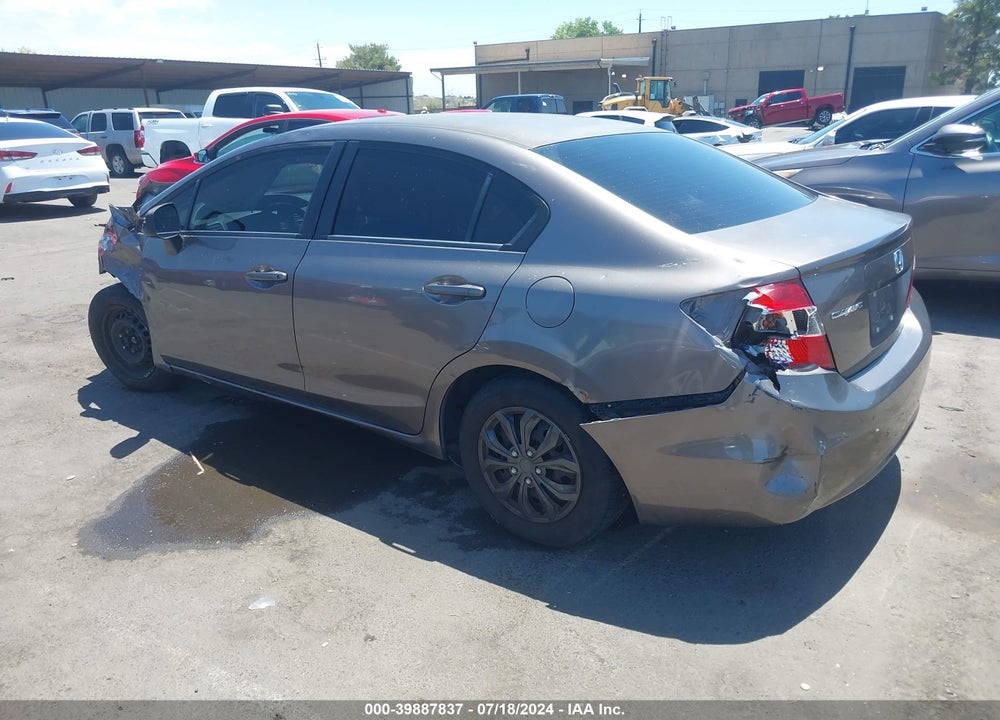 2012 HONDA CIVIC LX VIN: JHMFB2F5XCS003336