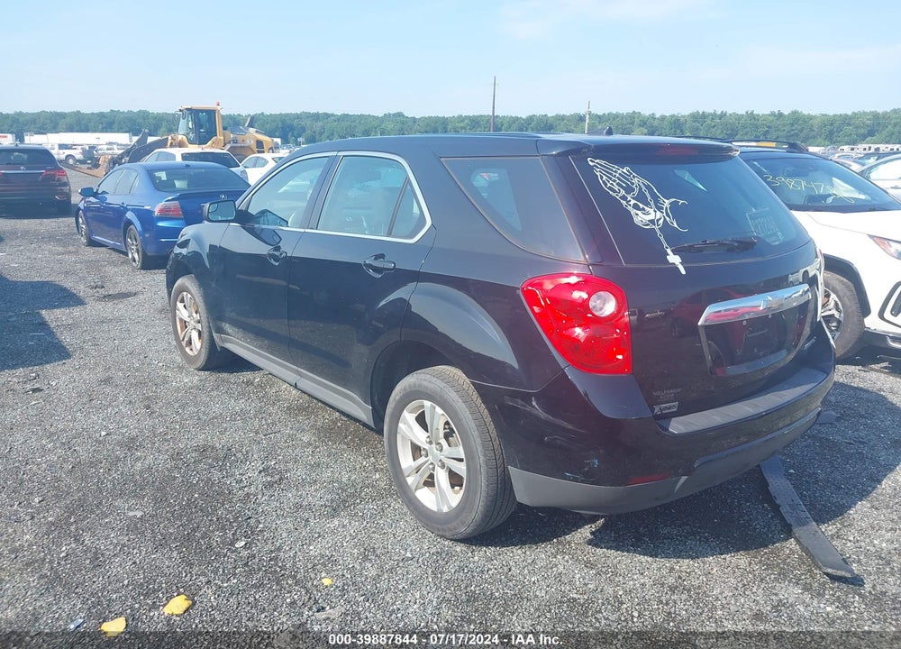 2012 CHEVROLET EQUINOX LS VIN: 2GNALBEK6C6163837