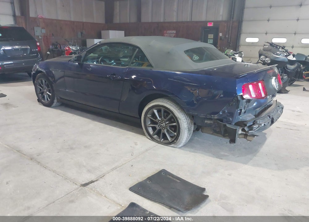 2012 FORD MUSTANG V6 PREMIUM VIN: 1ZVBP8EM0C5276777