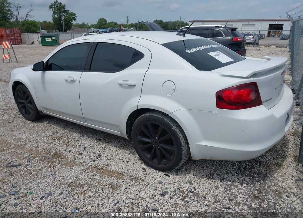 2013 DODGE AVENGER SXT VIN: 1C3CDZCB7DN677319