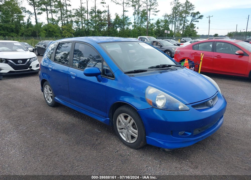 2007 HONDA FIT SPORT VIN: JHMGD38677S000409