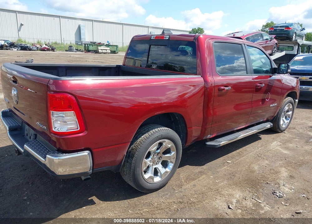 2019 RAM 1500 BIG HORN/LONE STAR 4X4 5'7 BOX VIN: 1C6RRFFG2KN768175