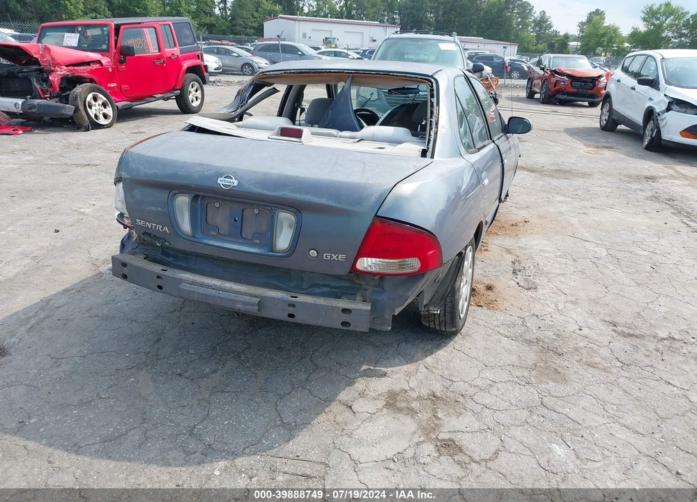 2000 NISSAN SENTRA GXE/XE VIN: 3N1CB51D2YL351662
