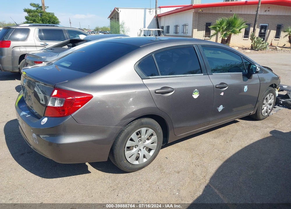 2012 HONDA CIVIC LX VIN: 19XFB2F5XCE353571