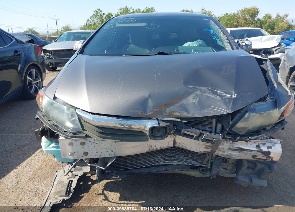 2012 HONDA CIVIC LX VIN: 19XFB2F5XCE353571