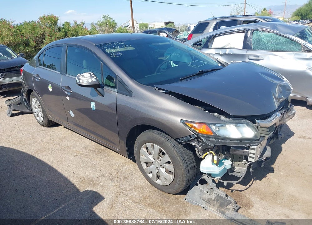 2012 HONDA CIVIC LX VIN: 19XFB2F5XCE353571
