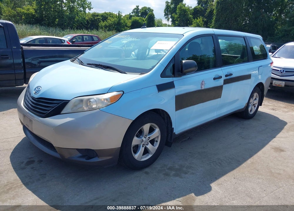 2012 TOYOTA SIENNA BASE V6 7 PASSENGER VIN: 5TDZK3DC5CS206956