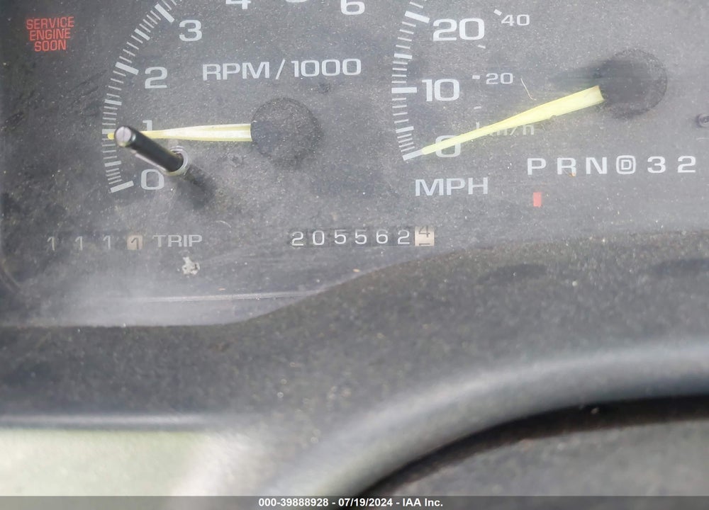 1998 CHEVROLET K1500 FLEETSIDE VIN: 1GCEK14RXWZ154329
