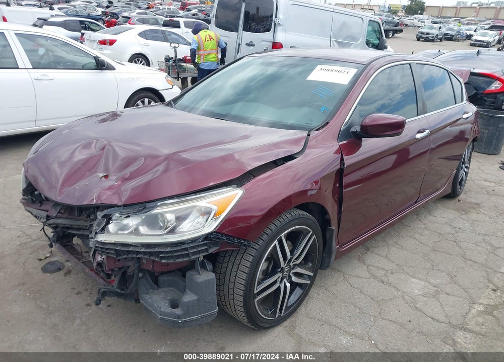 2016 HONDA ACCORD SPORT VIN: 1HGCR2F57GA215916