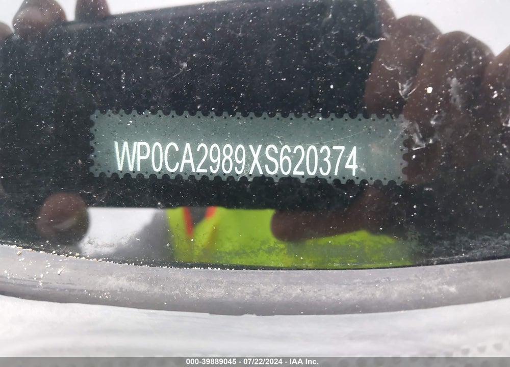 1999 PORSCHE BOXSTER VIN: WP0CA2989XS620374