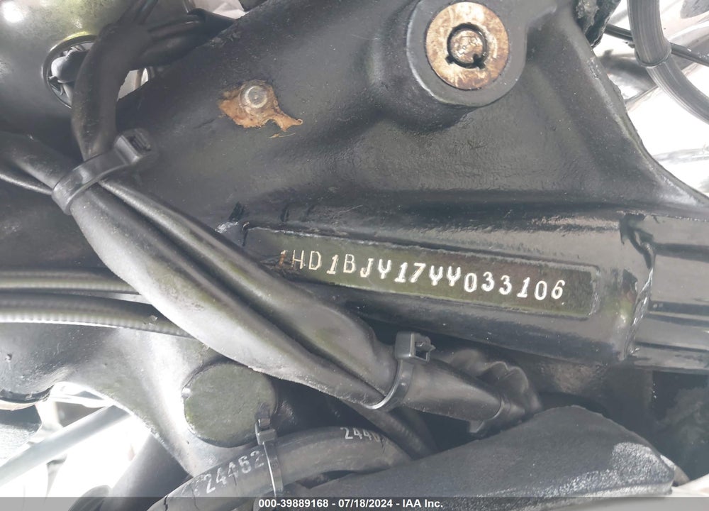 2000 HARLEY-DAVIDSON FLSTC VIN: 1HD1BJY17YY033106