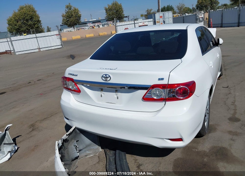 2012 TOYOTA COROLLA LE VIN: 2T1BU4EE8CC873899