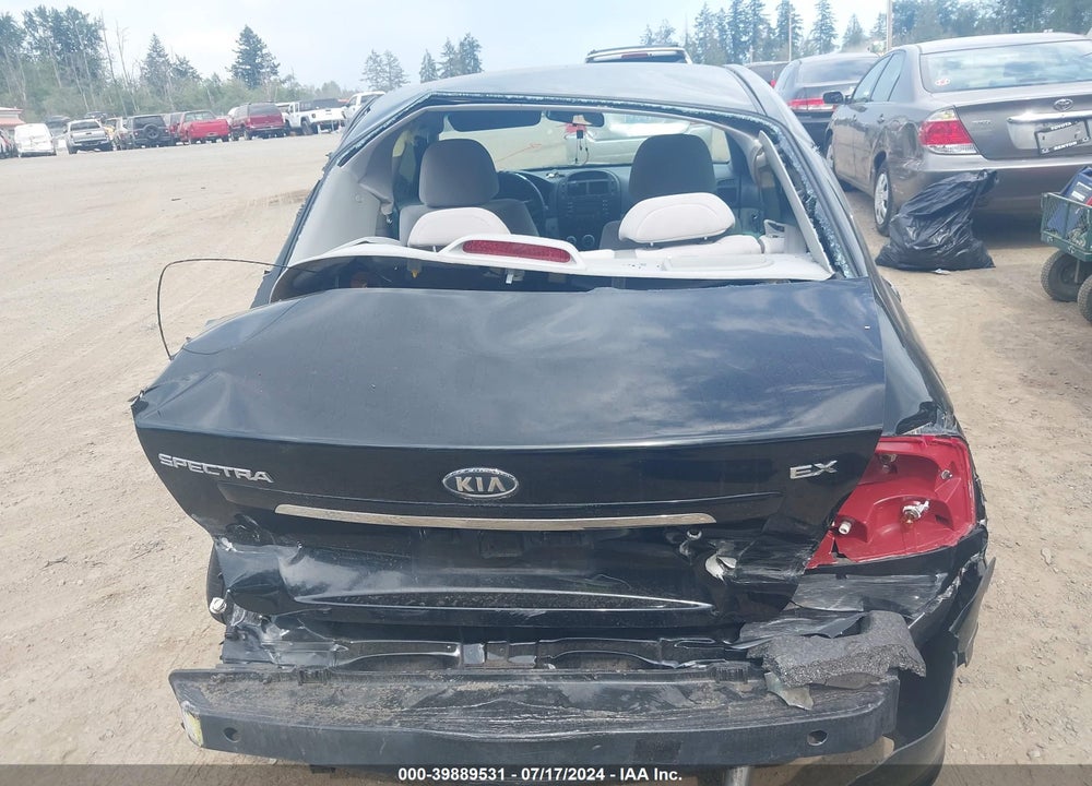 2008 KIA SPECTRA EX VIN: KNAFE121885543292