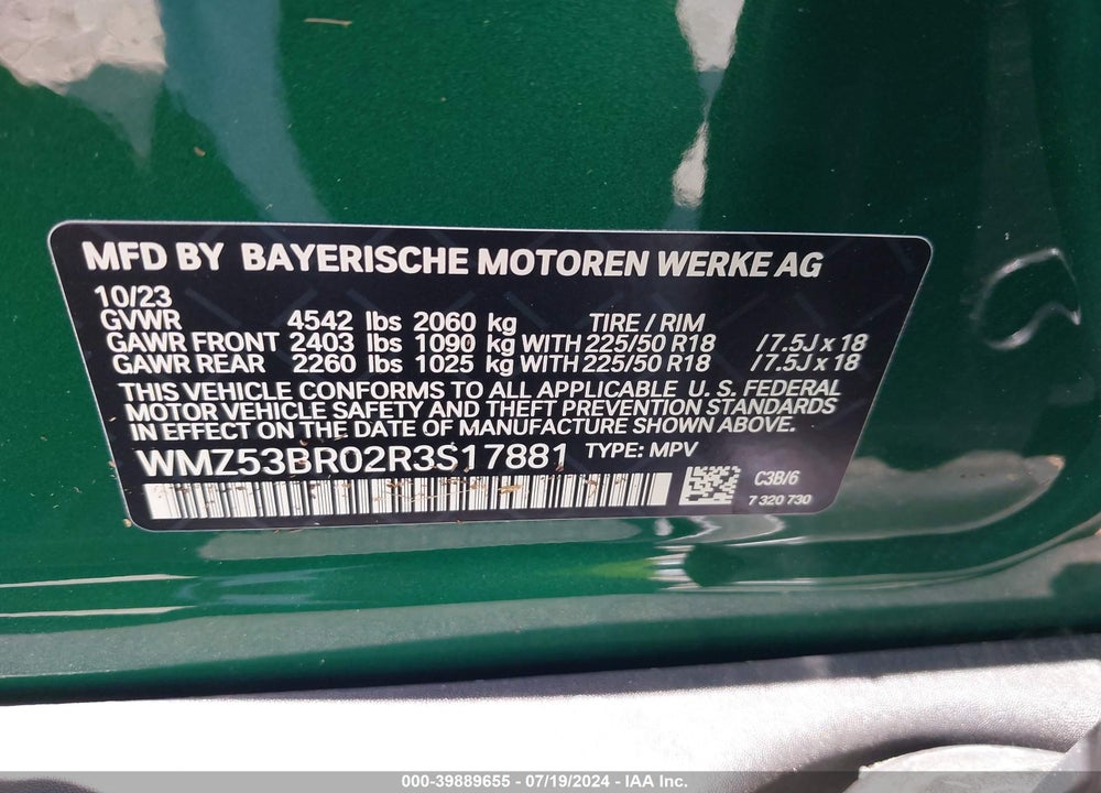 2024 MINI COUNTRYMAN COOPER S VIN: WMZ53BR02R3S17881