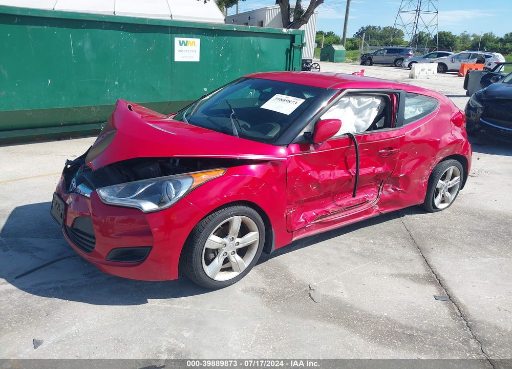 2013 HYUNDAI VELOSTER BASE W/GRAY VIN: KMHTC6AD9DU085214