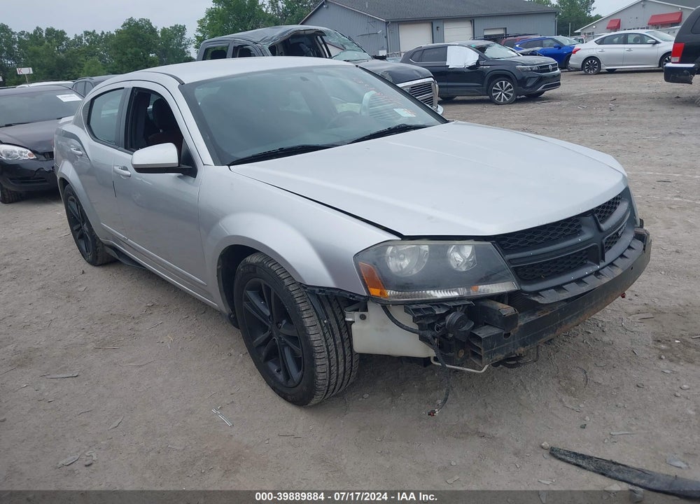 2011 DODGE AVENGER MAINSTREET VIN: 1B3BD1FG0BN587458