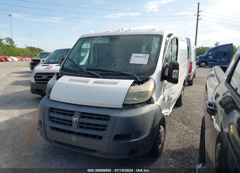 2016 RAM PROMASTER 1500 LOW ROOF VIN: 3C6TRVAG3GE121321