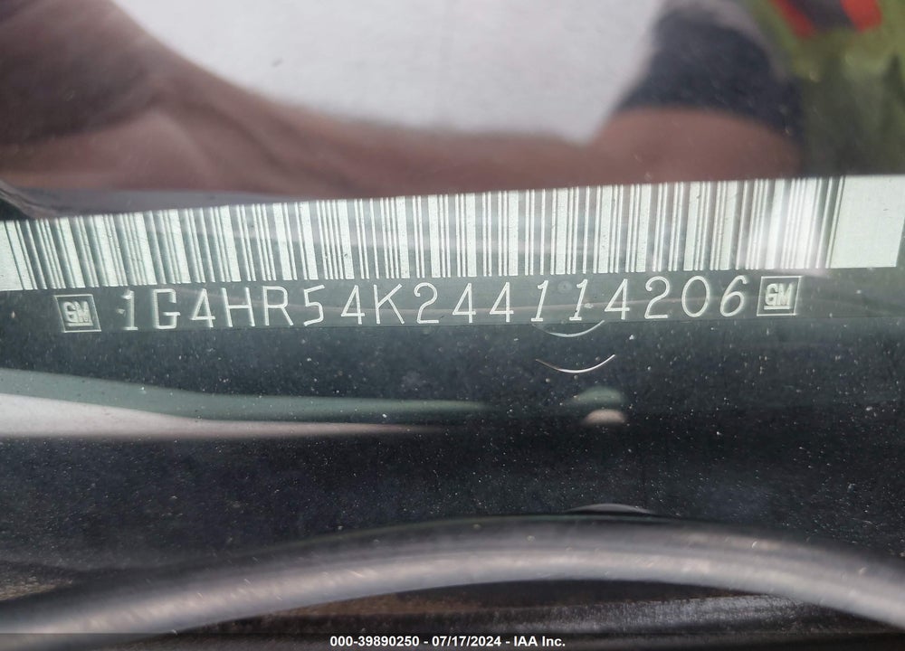 2004 BUICK LESABRE LIMITED VIN: 1G4HR54K244114206