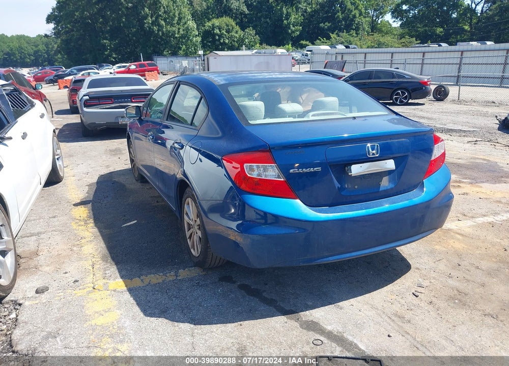 2012 HONDA CIVIC EX VIN: 19XFB2F8XCE052034