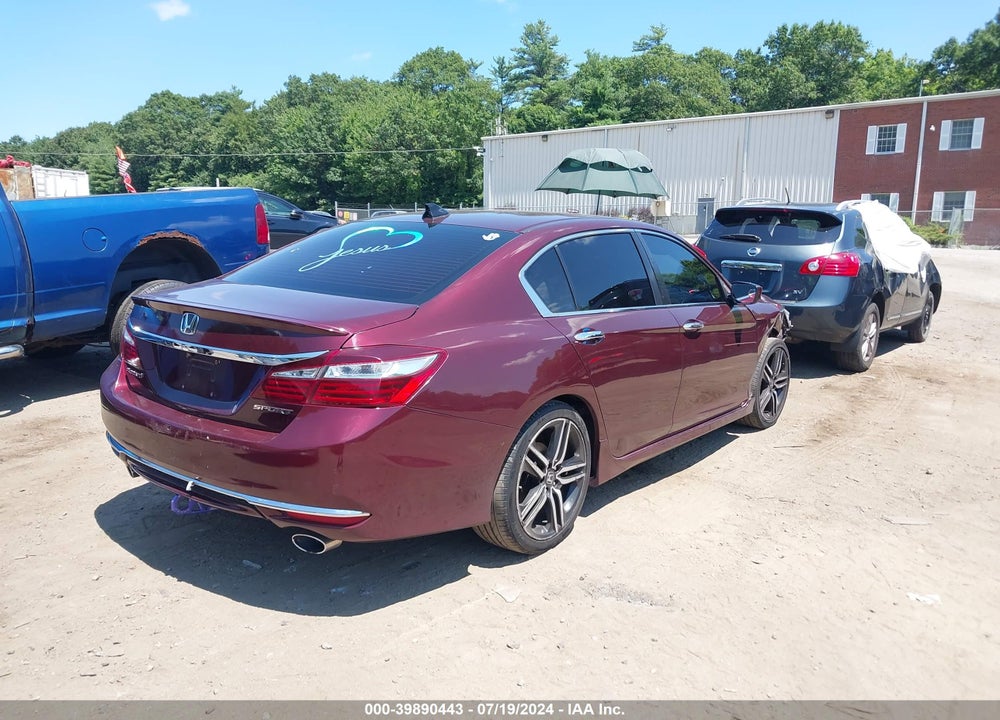 2016 HONDA ACCORD SPORT VIN: 1HGCR2F58GA162191
