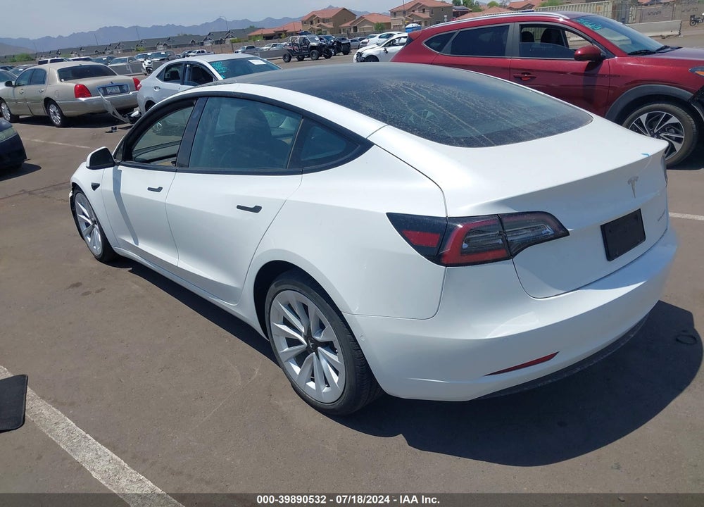 2022 TESLA MODEL 3 LONG RANGE DUAL MOTOR ALL-WHEEL DRIVE VIN: 5YJ3E1EB6NF212053
