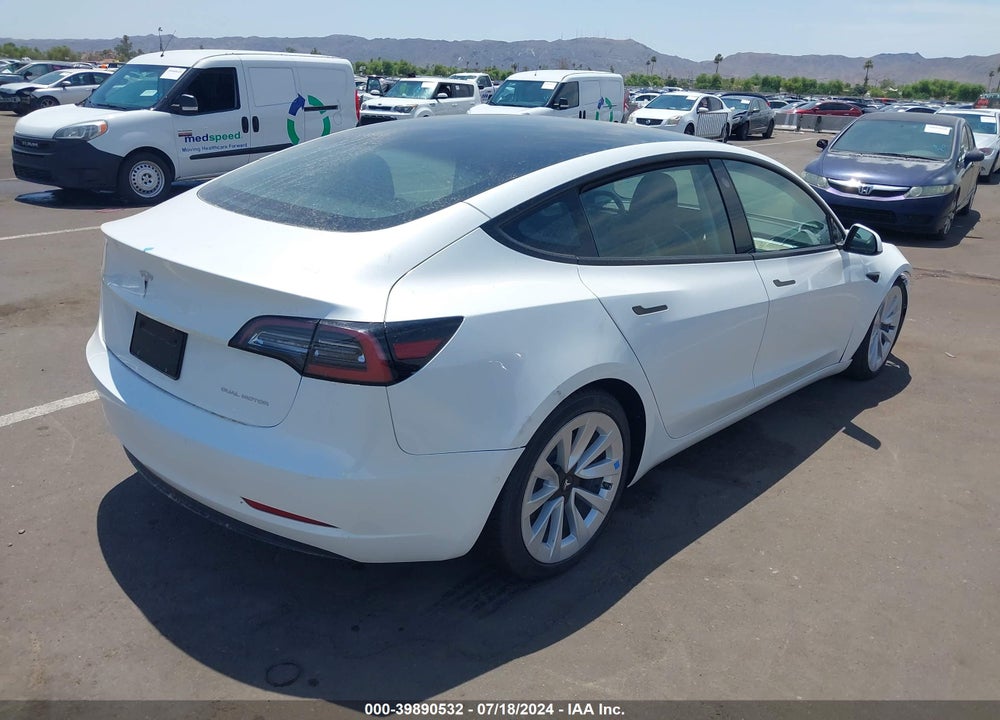 2022 TESLA MODEL 3 LONG RANGE DUAL MOTOR ALL-WHEEL DRIVE VIN: 5YJ3E1EB6NF212053