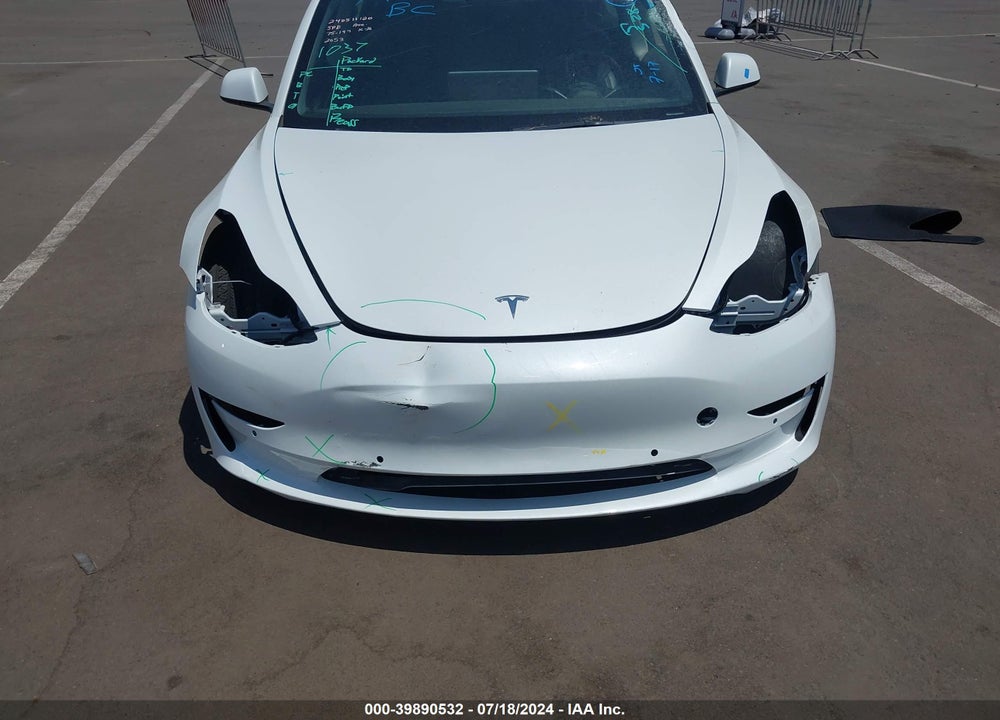 2022 TESLA MODEL 3 LONG RANGE DUAL MOTOR ALL-WHEEL DRIVE VIN: 5YJ3E1EB6NF212053