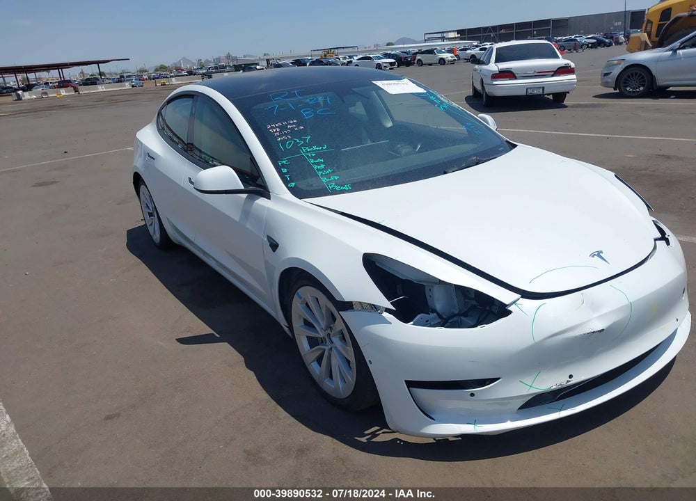 2022 TESLA MODEL 3 LONG RANGE DUAL MOTOR ALL-WHEEL DRIVE VIN: 5YJ3E1EB6NF212053