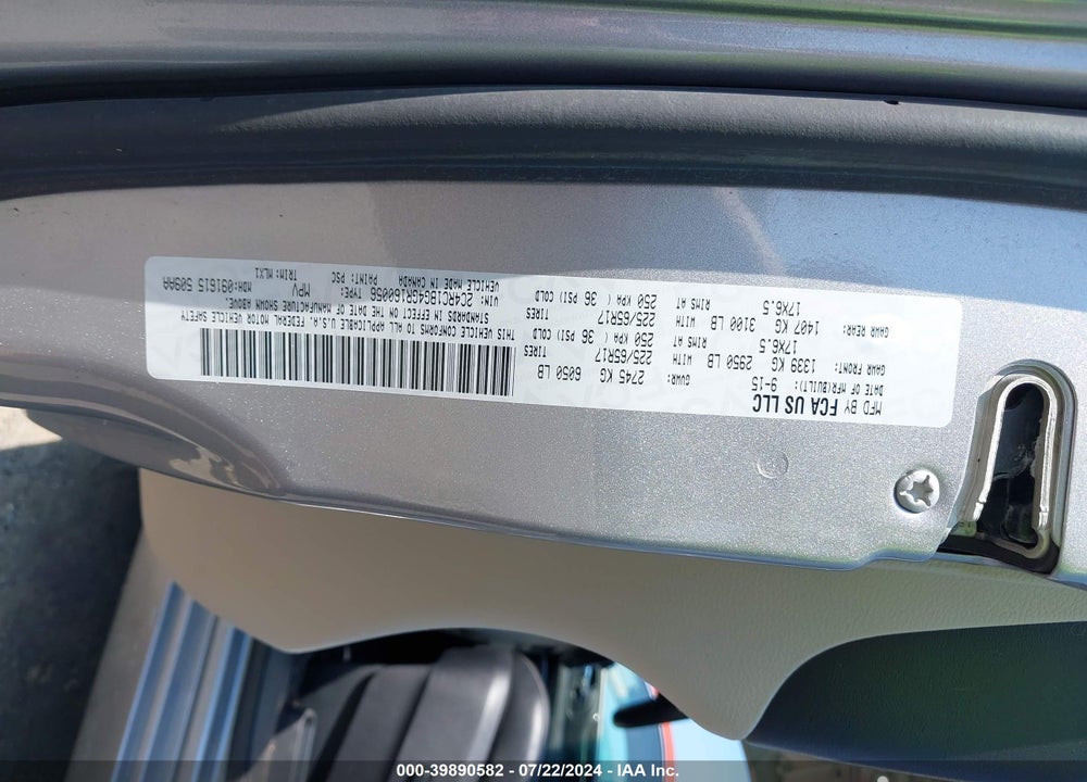 2016 CHRYSLER TOWN & COUNTRY TOURING VIN: 2C4RC1BG4GR160056
