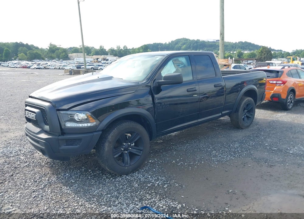 2023 RAM 1500 CLASSIC WARLOCK QUAD CAB 4X4 6'4 BOX VIN: 1C6RR7GG8PS556703