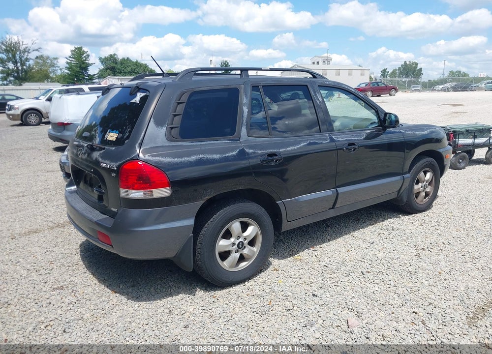 2005 HYUNDAI SANTA FE GLS VIN: KM8SC73D95U885818