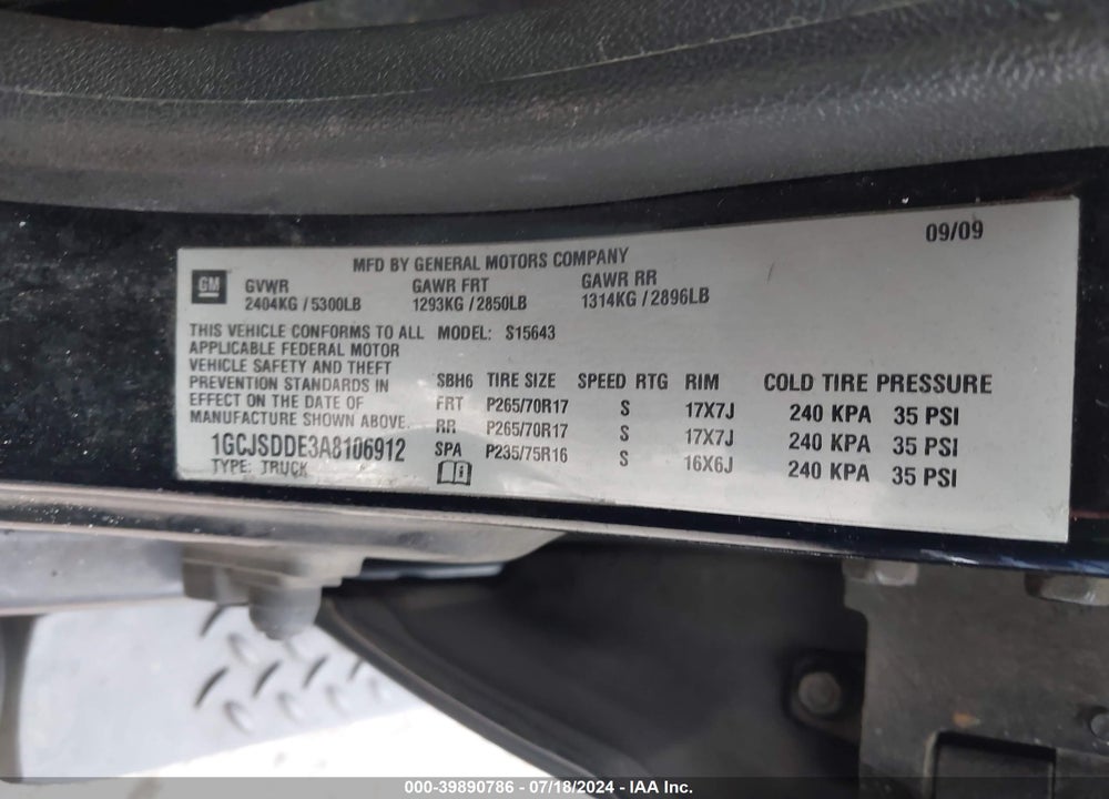 2010 CHEVROLET COLORADO 2LT VIN: 1GCJSDDE3A8106912