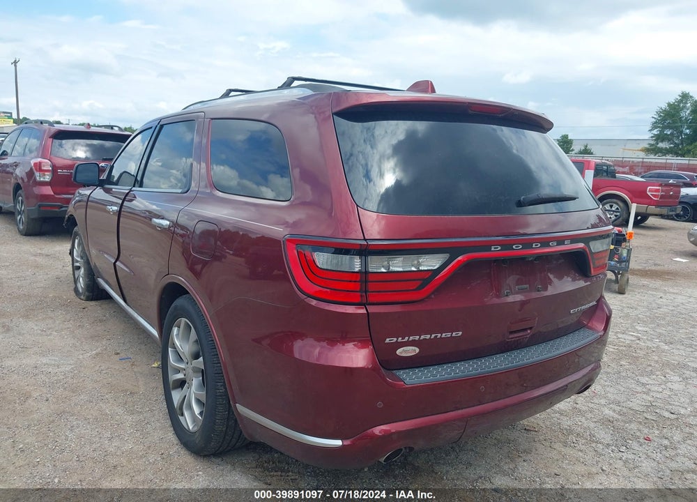 2016 DODGE DURANGO CITADEL ANODIZED PLATINUM VIN: 1C4RDHEG4GC396751