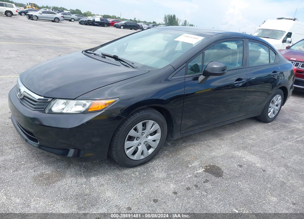 2012 HONDA CIVIC LX VIN: 19XFB2F58CE354279