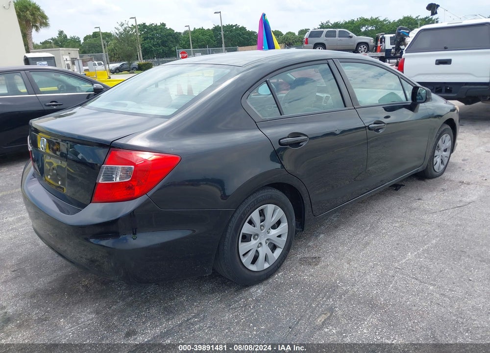 2012 HONDA CIVIC LX VIN: 19XFB2F58CE354279